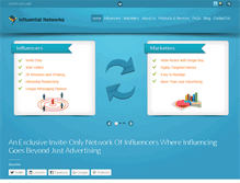 Tablet Screenshot of influentialnetworks.com